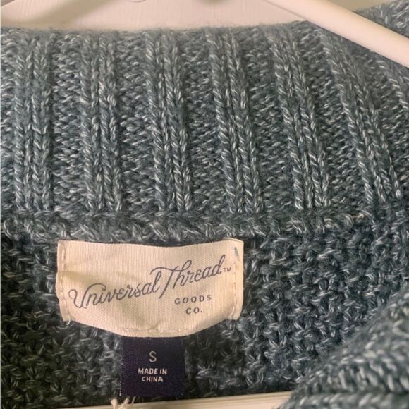 Universal Thread NEW Small Teal‎ 1/4 Zip Pullover Sweater - Picture 4 of 5
